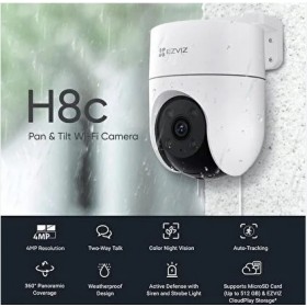 Ezviz H8C 3MP 2K Yatay ve Dikey Hareketli Wi-Fi Kamera